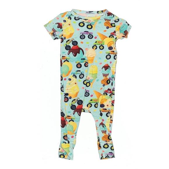 Posh Peanut Monster Trucks and Ice Cream Bamboo Romper Size 18-24mo - Picture 1 of 3